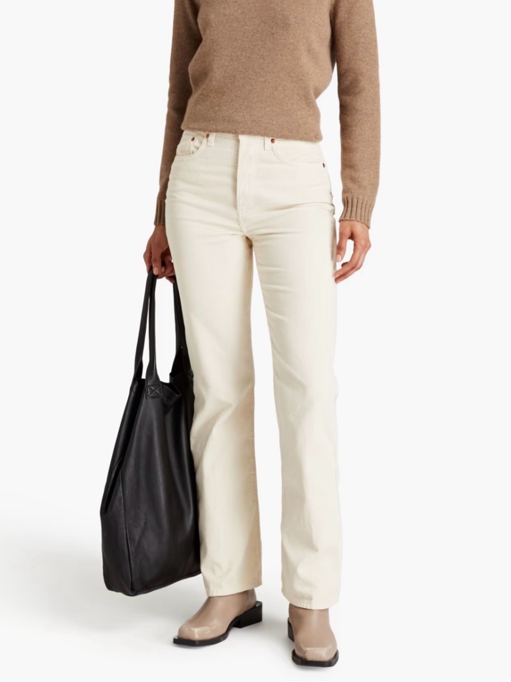 RE/DONE 70s Bootcut Corduroy Pants | Size 30 | NWT | Ivory Cream | MSRP $295